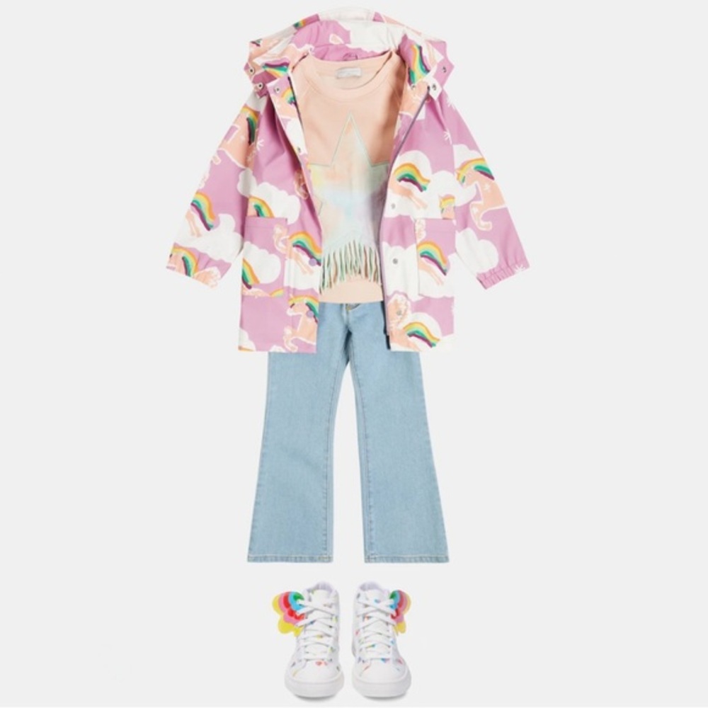 STELLA MCCARTNEY GIRLS FLYING RAINBOW UNICORN JACKET